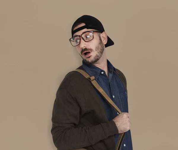 Man in cap and eyeglasses — Stock Photo, Image