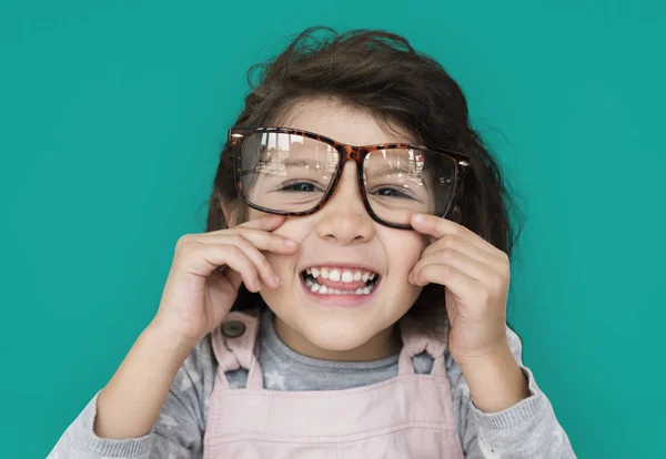 Grappige meisje in brillen — Stockfoto