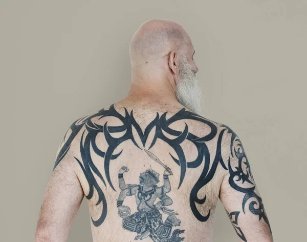 背中に刺青の男 — ストック写真