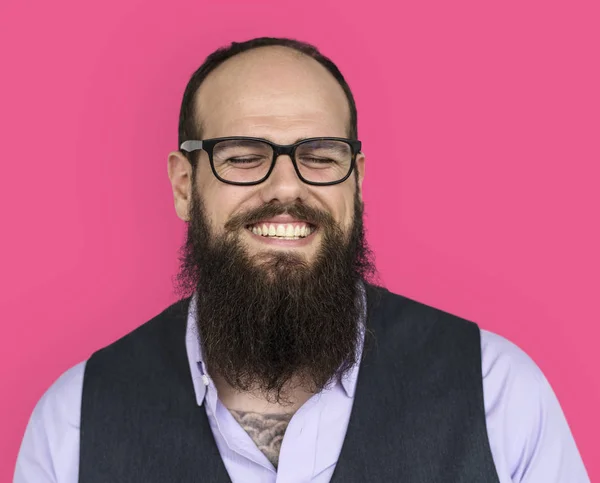 Homem de óculos e barba — Fotografia de Stock