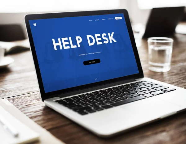 Open laptop on the table — Stock Photo, Image