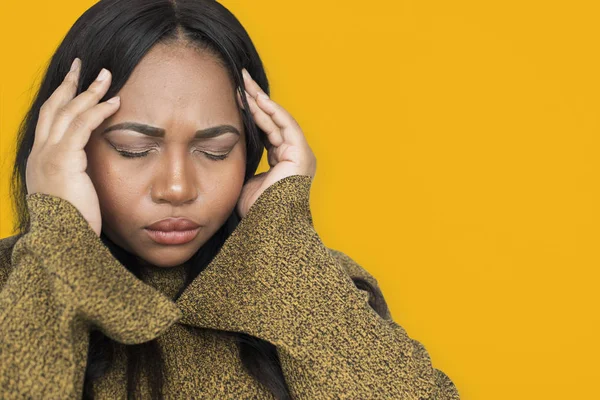 Woman with Sickness and Headache — Stock Photo, Image