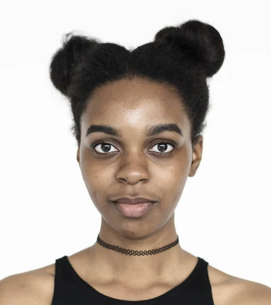 Afrikaanse jonge vrouw gezicht — Stockfoto