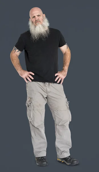 Senior Man posing in studio — Stock Photo, Image