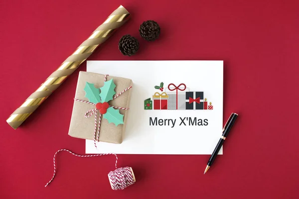 Carte de vœux et cadeau . — Photo