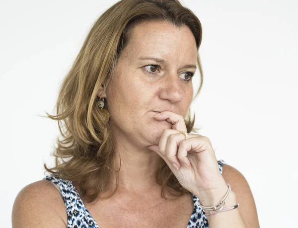 Thoughtful mature woman — Stock Photo, Image