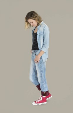 stüdyoda Kafkas kadın