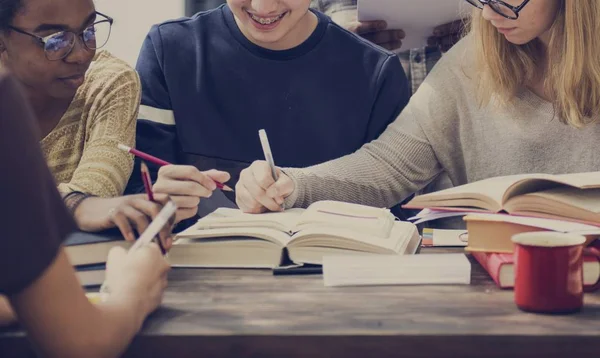 Estudiantes estudiando juntos —  Fotos de Stock