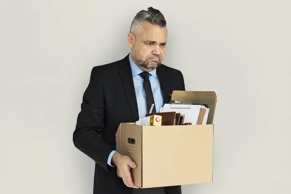 Man Holding Box — Stock Photo, Image