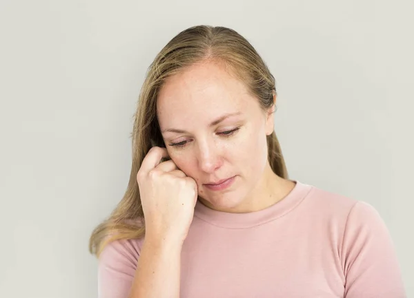 Depressive Kaukasierin — Stockfoto