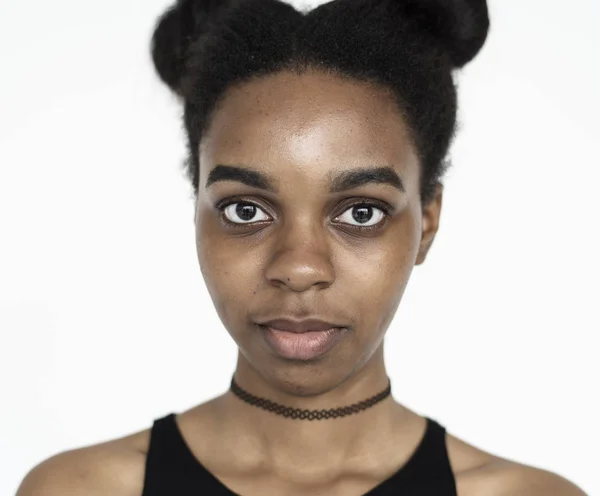 Лицо африканской девушки — стоковое фото