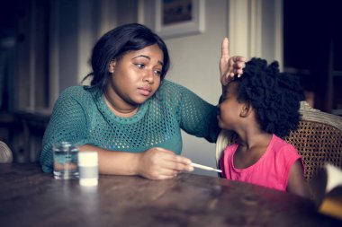 kontrol kızının sıcaklık anne 