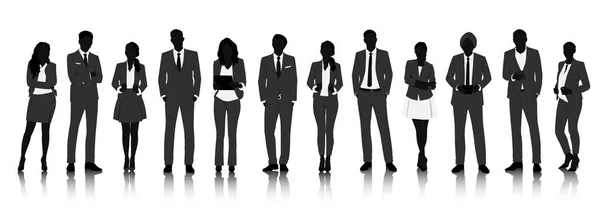 Silhouettes Business People — Image vectorielle
