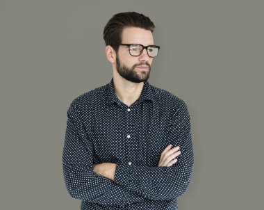 Studio yakışıklı işadamı