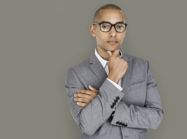 african businessman Thinking