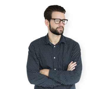 Studio yakışıklı işadamı