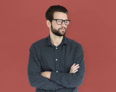 Studio yakışıklı işadamı