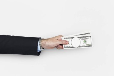 İnsan eli Holding dolarlık banknot