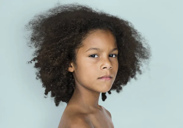 Menina africana com cabelo afro — Fotografia de Stock