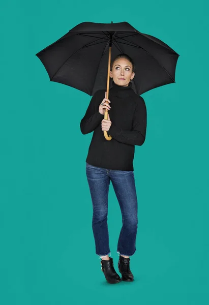 Woman holding Umbrella — Stock Photo, Image