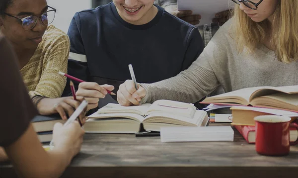 Studenten die samen studeren — Stockfoto