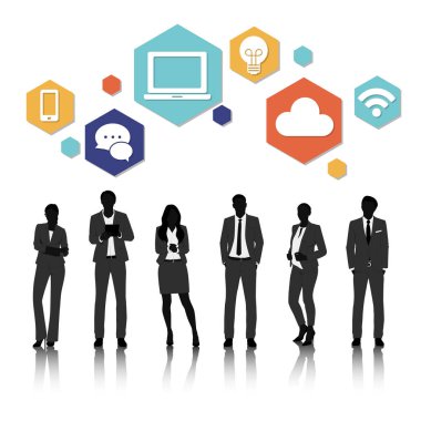 grafik insan siluetleri