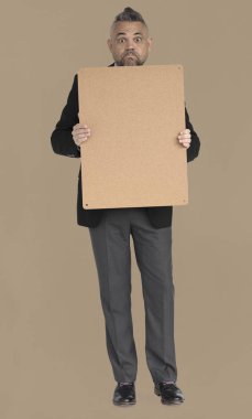 İşadamı holding boş kağıt afiş