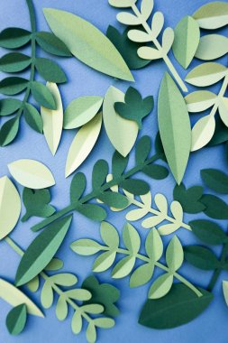 el yapımı yeşil yaprakları 