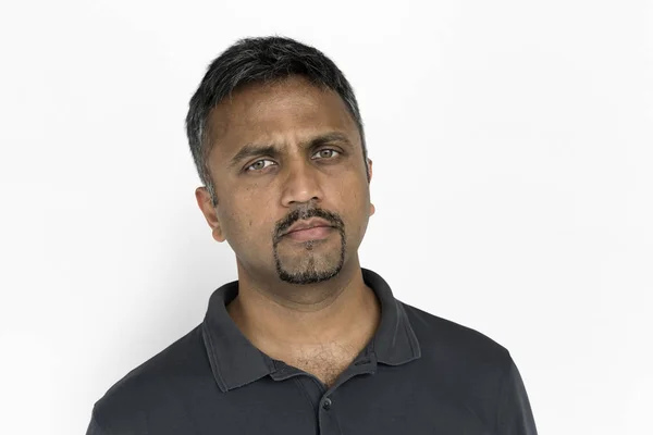 Poważny człowiek indian twarz — Zdjęcie stockowe