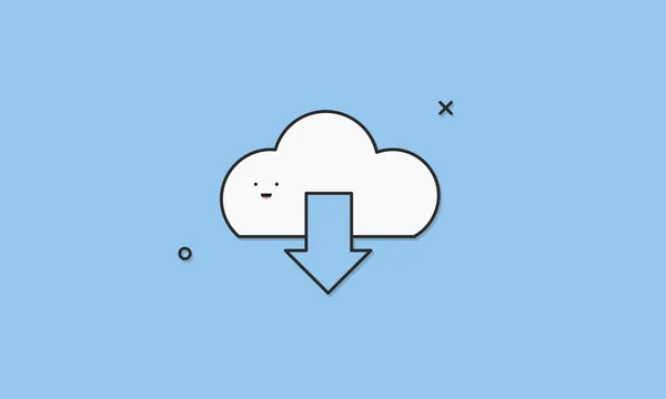 Enkla tecken på Cloud Computing — Stockfoto