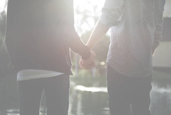 Gay Couple Outdoors — стоковое фото