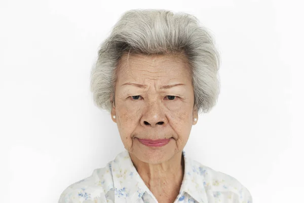 Senior mujer asiática — Foto de Stock