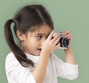 Kız alma fotoğraf ile fotoğraf makinesi