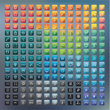 kleurrijke programmasymbolen