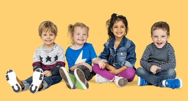 Multi ethnic children in the studio — Stock Photo, Image