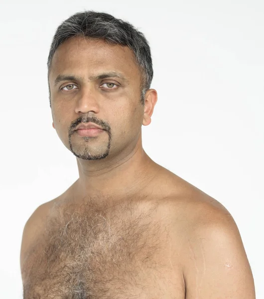 Serious indian man face — Stock Photo, Image