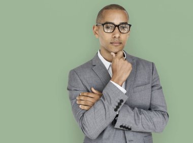 Stüdyo çekimi işadamı düşünme