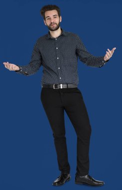 yakışıklı işadamı el hareketi