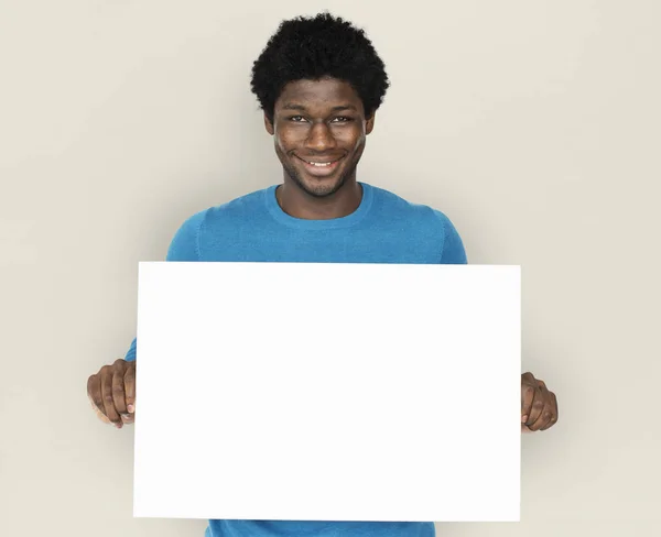 Mann mit Plakat — Stockfoto