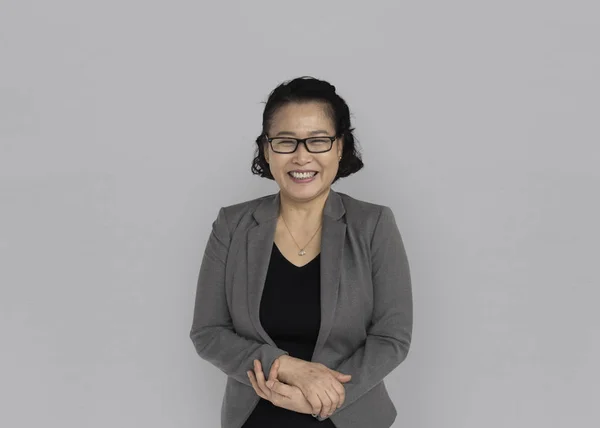 Azjatycki dama w okulary — Zdjęcie stockowe