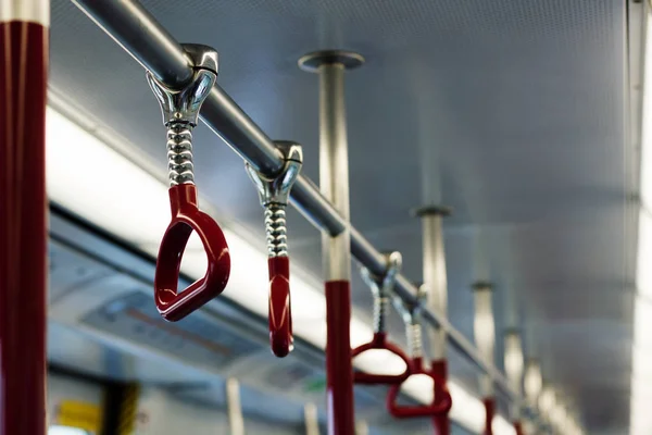 Handles in public transport — Stock Photo, Image