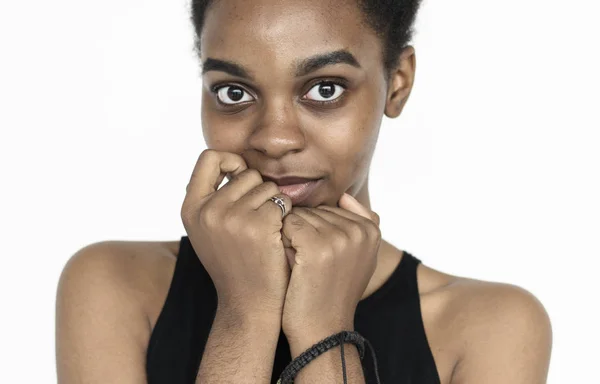 Africana joven cara de mujer —  Fotos de Stock