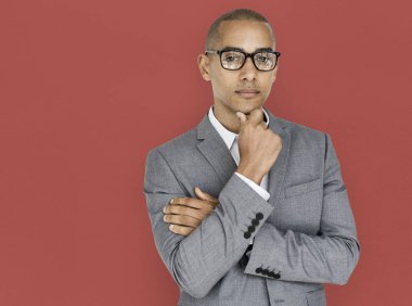 Stüdyo çekimi işadamı düşünme