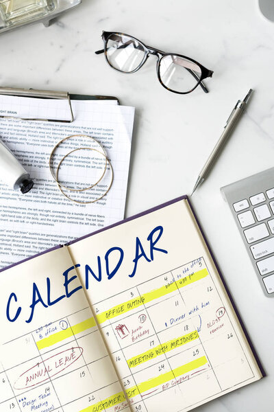 notebook on office table