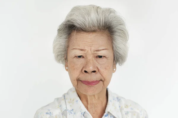 Senior mujer asiática — Foto de Stock