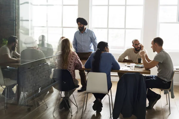 group of diversity people at meeting