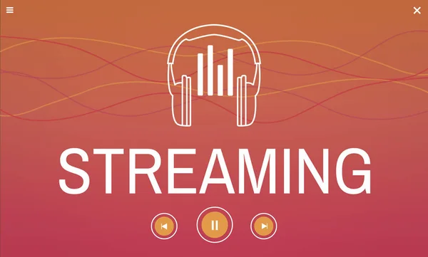 Plantilla con concepto de streaming —  Fotos de Stock