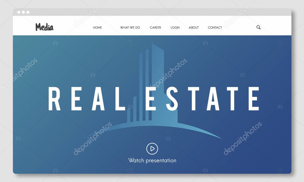 template with Real Estate concept