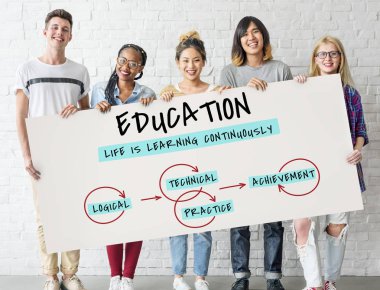 afiş bir arada tutan arkadaşlar