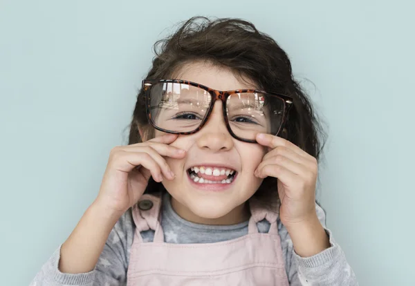 Schattig meisje met bril — Stockfoto